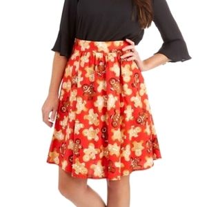 Retrolicious Gingerbread Cookie Circle Skirt